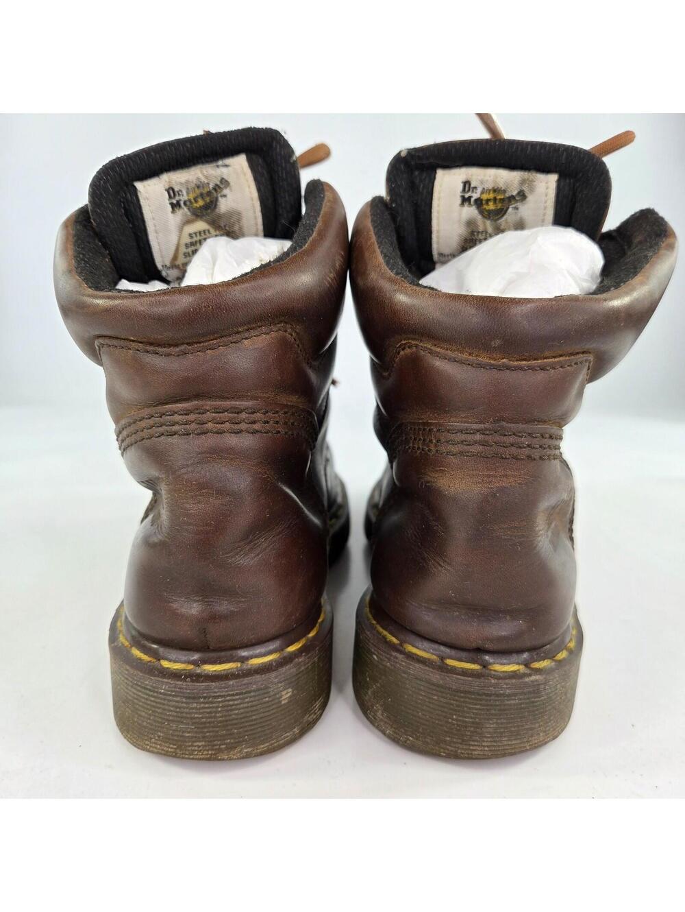 Dr. Martens 7735 Brown Leather Steel Toe Boot US 10 Work Boots Made in England - Picture 5 of 11
